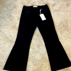 Flying Monkey Black distressed crop denim